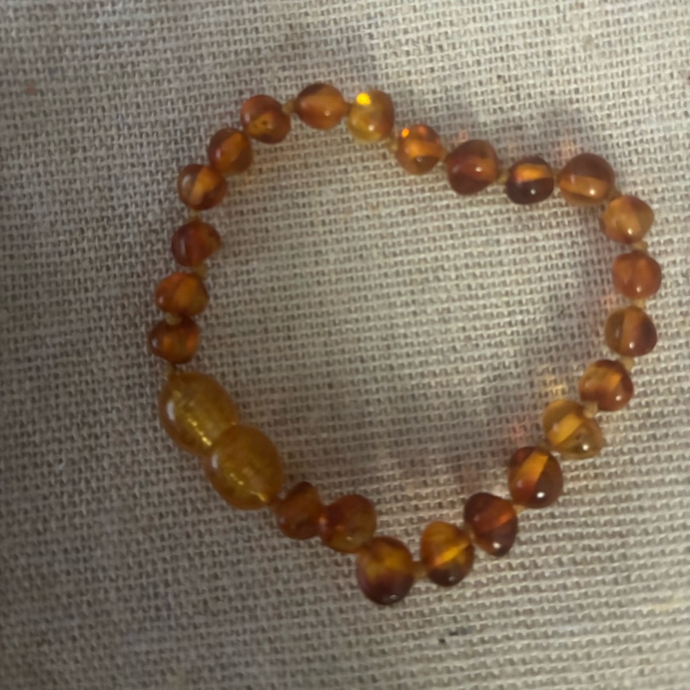 Amber Teething Bracelet for babies and toddlers